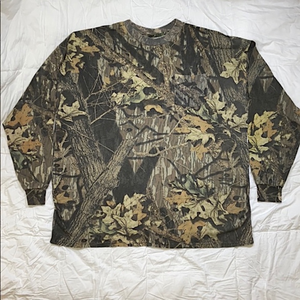 Jerzees Mossy Oak Break Up Long Sleeve Shirt Size 3XL